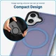 Apple iPhone 16 Hoesje met MagSafe Back Cover Matte Blauw afbeelding 7
