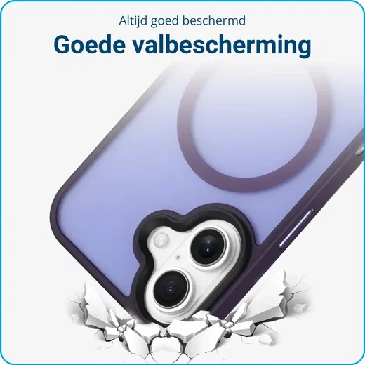 Apple iPhone 16 Plus Hoesje met MagSafe Back Cover Matte Paars afbeelding 8