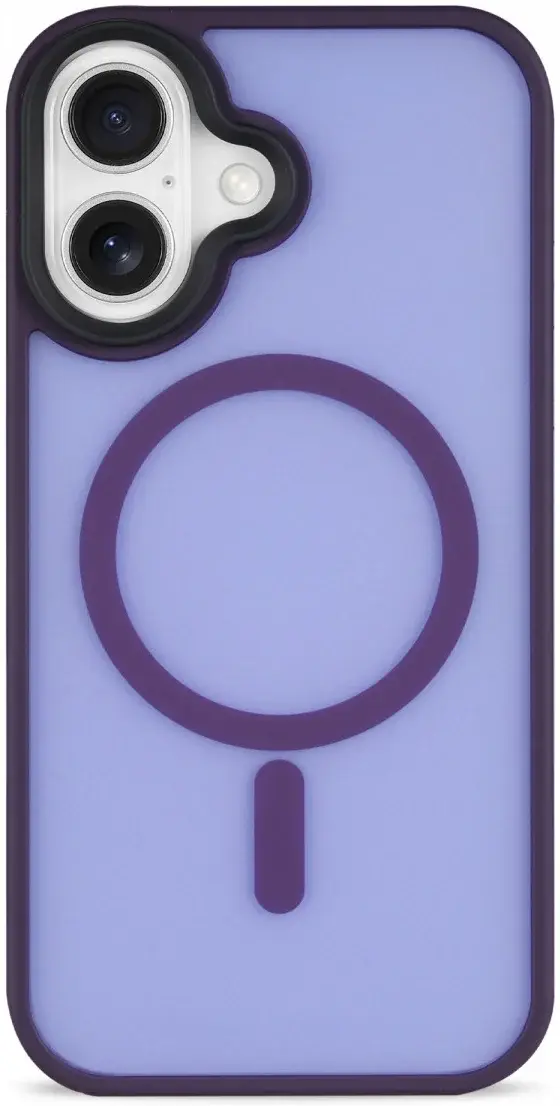 Apple iPhone 16 Plus Hoesje met MagSafe Back Cover Matte Paars afbeelding 12
