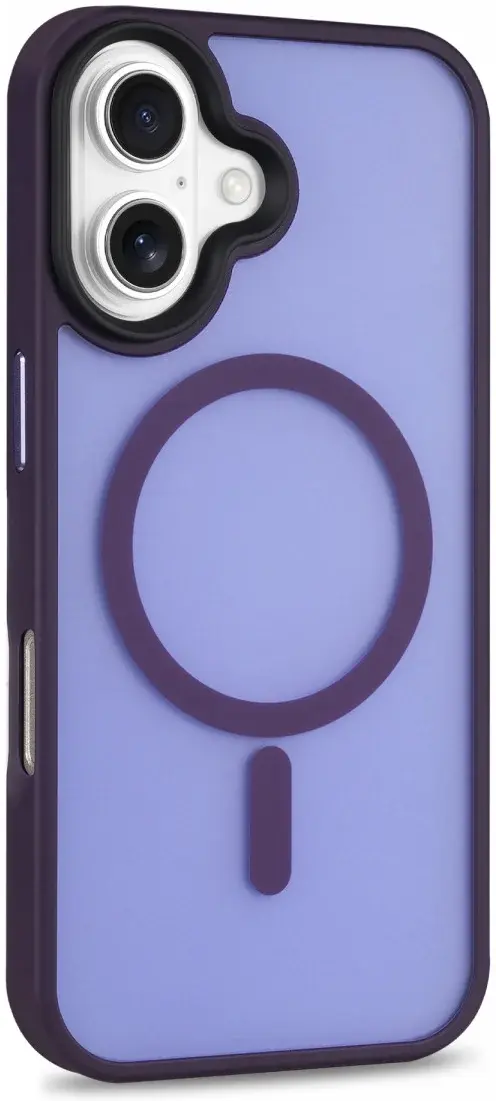 Apple iPhone 16 Plus Hoesje met MagSafe Back Cover Matte Paars afbeelding 13