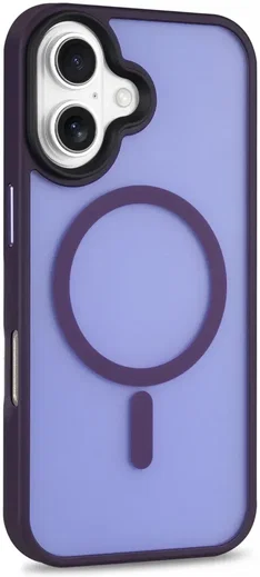 Apple iPhone 16 Plus Hoesje met MagSafe Back Cover Matte Paars afbeelding 13