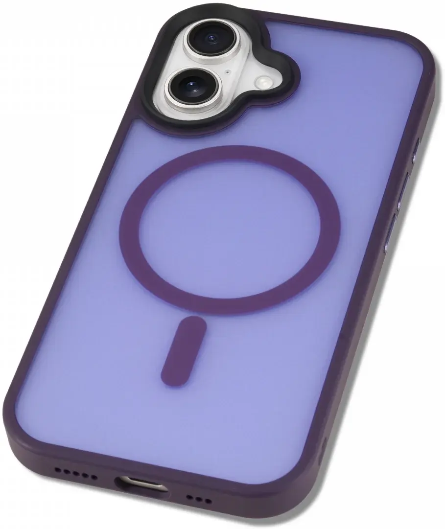 Apple iPhone 16 Plus Hoesje met MagSafe Back Cover Matte Paars afbeelding 14