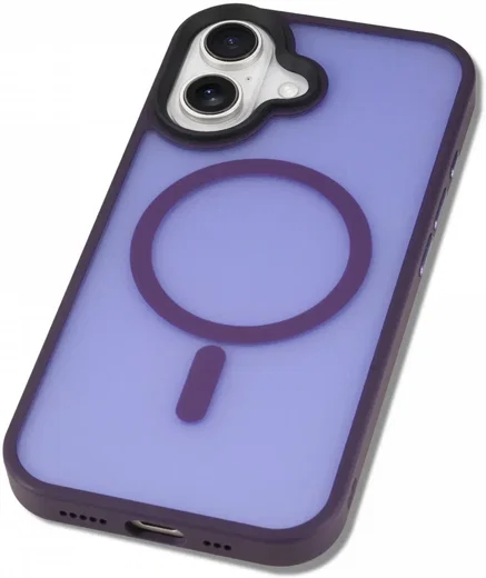 Apple iPhone 16 Plus Hoesje met MagSafe Back Cover Matte Paars afbeelding 14