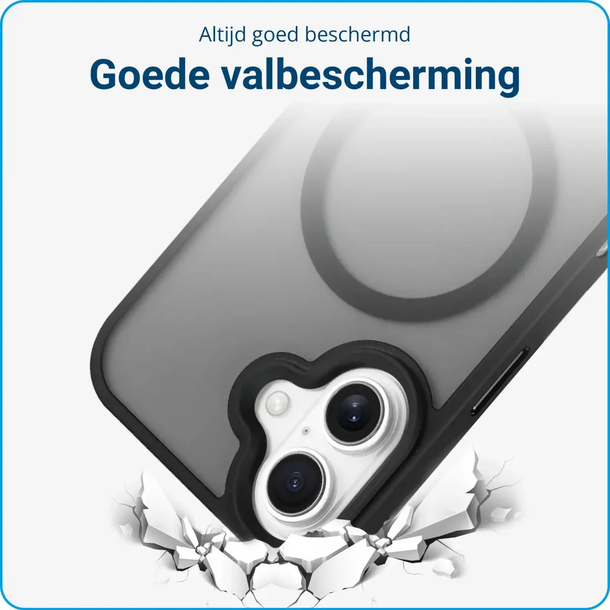 Apple iPhone 16 Plus Hoesje met MagSafe Back Cover Matte Zwart afbeelding 8