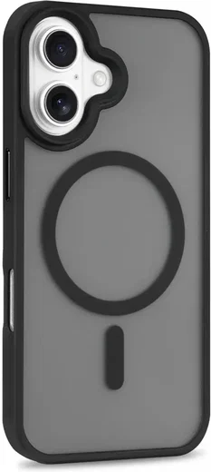 Apple iPhone 16 Plus Hoesje met MagSafe Back Cover Matte Zwart afbeelding 13