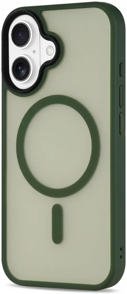 Apple iPhone 16 Plus Hoesje met MagSafe Back Cover Matte Groen afbeelding 10