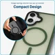 Apple iPhone 16 Plus Hoesje met MagSafe Back Cover Matte Groen afbeelding 7