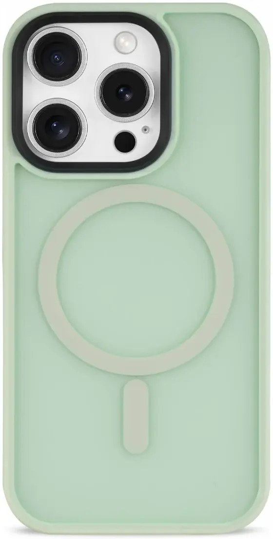 Apple iPhone 16 Pro Hoesje met MagSafe Back Cover Matte Groen afbeelding 14