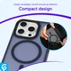 Apple iPhone 16 Pro Hoesje met MagSafe Back Cover Matte Blauw afbeelding 8