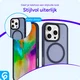 Apple iPhone 16 Pro Hoesje met MagSafe Back Cover Matte Blauw afbeelding 10