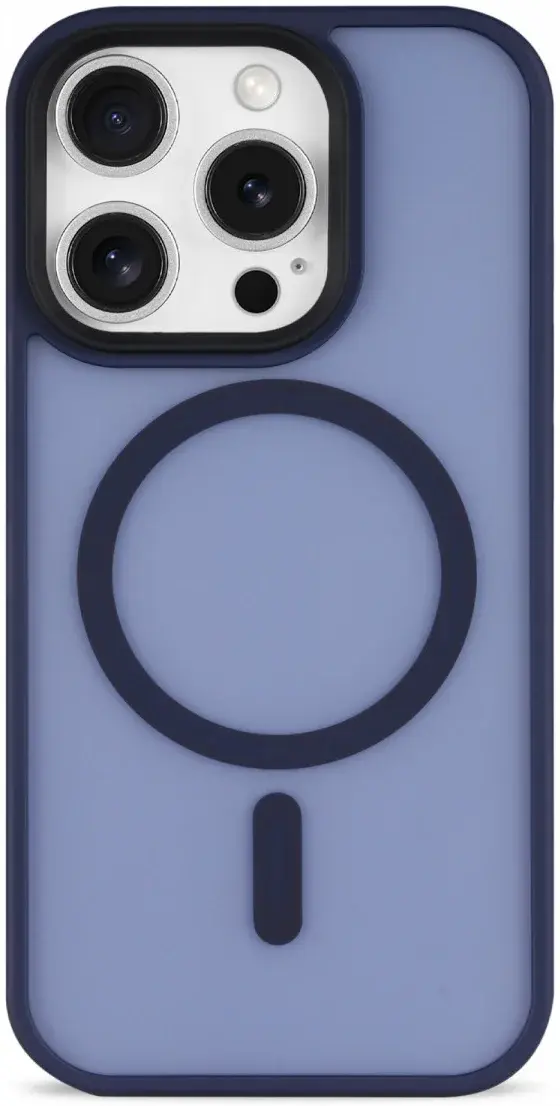 Apple iPhone 16 Pro Hoesje met MagSafe Back Cover Matte Blauw afbeelding 14