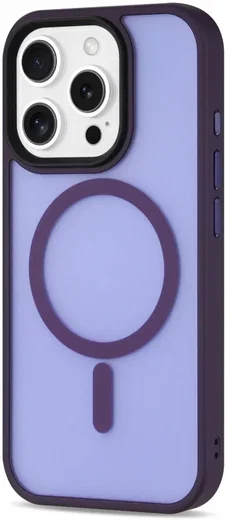 Apple iPhone 16 Pro Hoesje met MagSafe Back Cover Matte Paars afbeelding 11