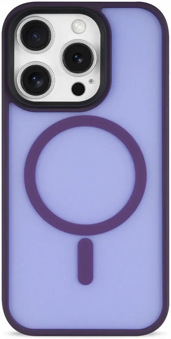 Apple iPhone 16 Pro Hoesje met MagSafe Back Cover Matte Paars afbeelding 14