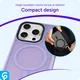 Apple iPhone 16 Pro Hoesje met MagSafe Back Cover Matte Lila afbeelding 8