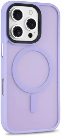 Apple iPhone 16 Pro Hoesje met MagSafe Back Cover Matte Lila afbeelding 14