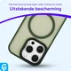Apple iPhone 16 Pro Hoesje met MagSafe Back Cover Matte Donker Groen afbeelding 2