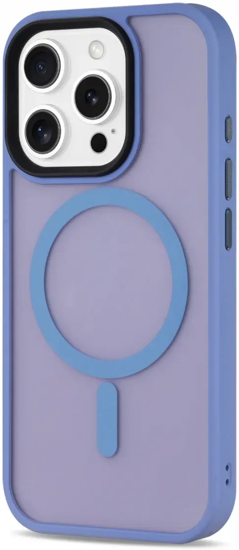 Apple iPhone 16 Pro Hoesje met MagSafe Back Cover Matte Lichtblauw afbeelding 11