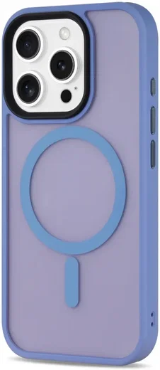 Apple iPhone 16 Pro Hoesje met MagSafe Back Cover Matte Lichtblauw afbeelding 11