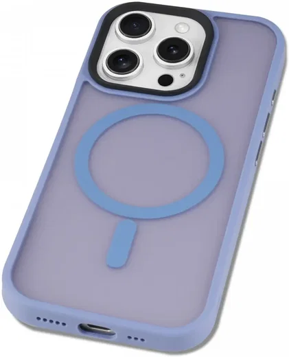 Apple iPhone 16 Pro Hoesje met MagSafe Back Cover Matte Lichtblauw afbeelding 13