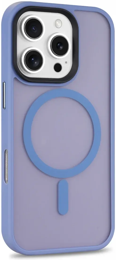 Apple iPhone 16 Pro Hoesje met MagSafe Back Cover Matte Lichtblauw afbeelding 15