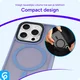 Apple iPhone 16 Pro Hoesje met MagSafe Back Cover Matte Lichtblauw afbeelding 8