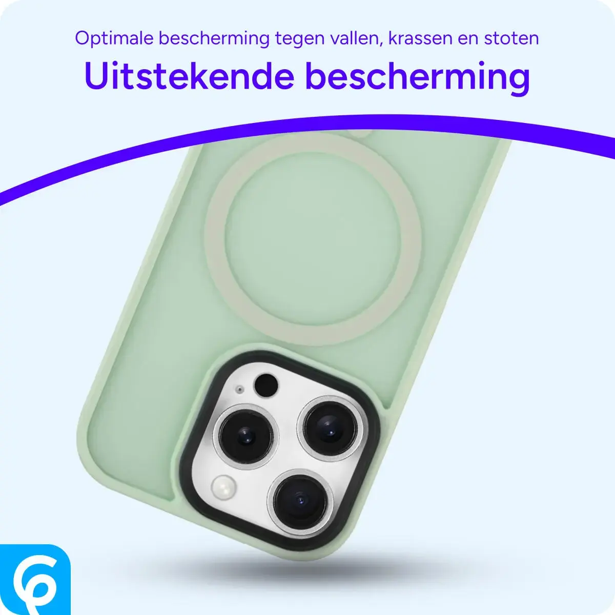 Apple iPhone 16 Pro Max Hoesje met MagSafe Back Cover Matte Groen afbeelding 2