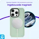 Apple iPhone 16 Pro Max Hoesje met MagSafe Back Cover Matte Groen afbeelding 10