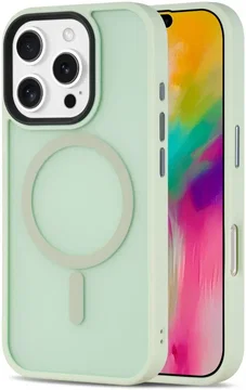 Apple iPhone 16 Pro Max Hoesje met MagSafe Back Cover Matte Groen