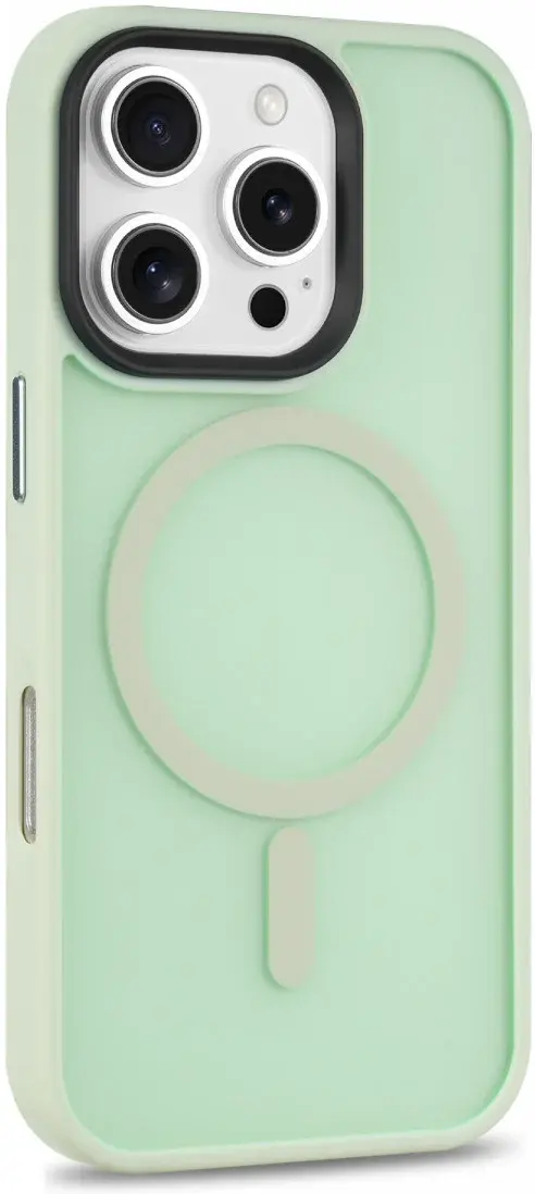 Apple iPhone 16 Pro Max Hoesje met MagSafe Back Cover Matte Groen afbeelding 15