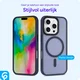 Apple iPhone 16 Pro Max Hoesje met MagSafe Back Cover Matte Blauw afbeelding 2