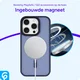 Apple iPhone 16 Pro Max Hoesje met MagSafe Back Cover Matte Blauw afbeelding 8