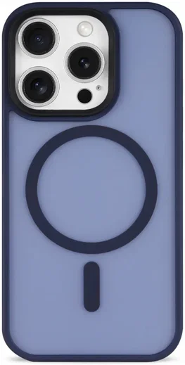 Apple iPhone 16 Pro Max Hoesje met MagSafe Back Cover Matte Blauw afbeelding 14