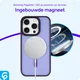 Apple iPhone 16 Pro Max Hoesje met MagSafe Back Cover Matte Paars afbeelding 10