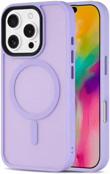 Apple iPhone 16 Pro Max Hoesje met MagSafe Back Cover Matte Lila afbeelding