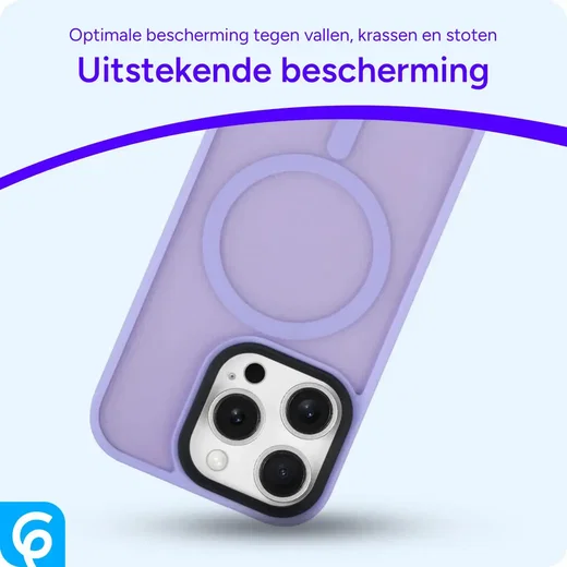 Apple iPhone 16 Pro Max Hoesje met MagSafe Back Cover Matte Lila afbeelding 2