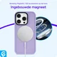 Apple iPhone 16 Pro Max Hoesje met MagSafe Back Cover Matte Lila afbeelding 10
