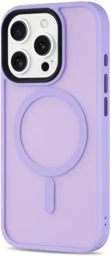Apple iPhone 16 Pro Max Hoesje met MagSafe Back Cover Matte Lila afbeelding 11