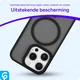 Apple iPhone 16 Pro Max Hoesje met MagSafe Back Cover Matte Zwart afbeelding 10