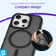 Apple iPhone 16 Pro Max Hoesje met MagSafe Back Cover Matte Zwart afbeelding 11