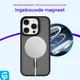 Apple iPhone 16 Pro Max Hoesje met MagSafe Back Cover Matte Zwart afbeelding 13