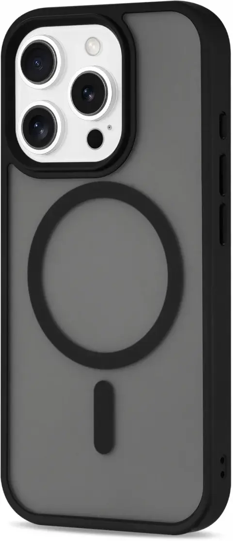 Apple iPhone 16 Pro Max Hoesje met MagSafe Back Cover Matte Zwart afbeelding 14