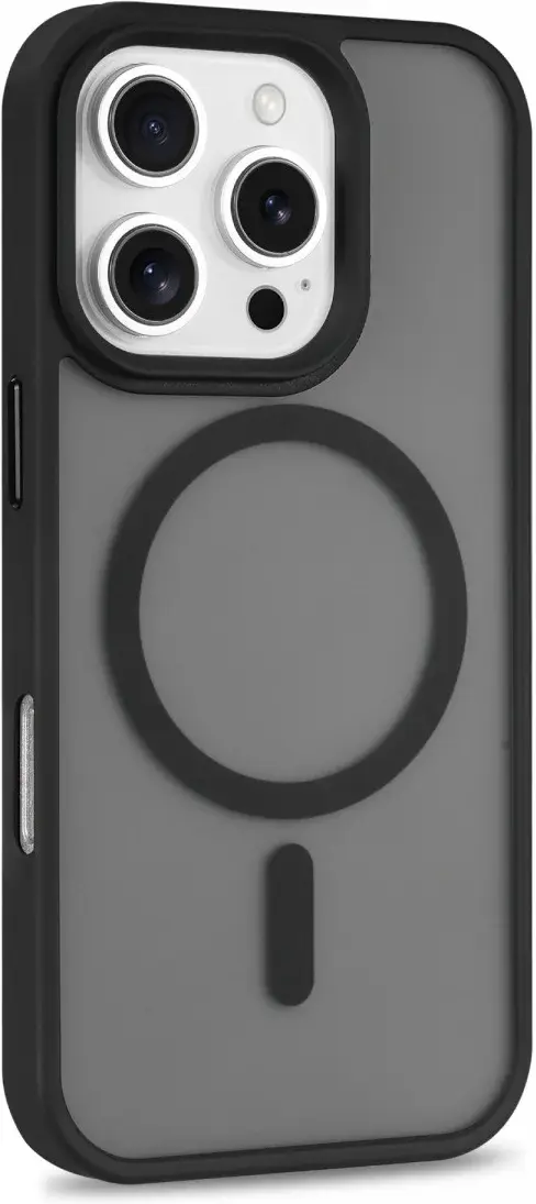 Apple iPhone 16 Pro Max Hoesje met MagSafe Back Cover Matte Zwart afbeelding 18