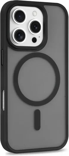 Apple iPhone 16 Pro Max Hoesje met MagSafe Back Cover Matte Zwart afbeelding 18