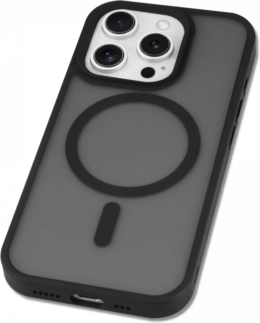 Apple iPhone 16 Pro Max Hoesje met MagSafe Back Cover Matte Zwart afbeelding 16