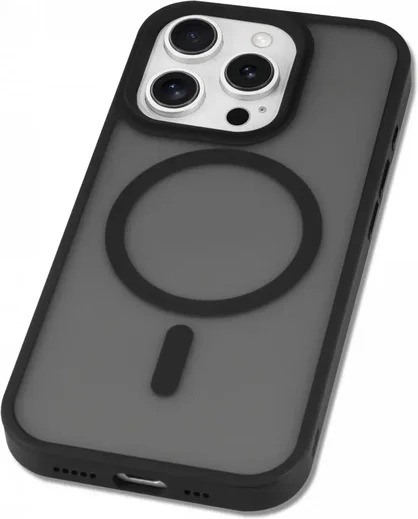 Apple iPhone 16 Pro Max Hoesje met MagSafe Back Cover Matte Zwart afbeelding 16
