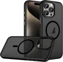 Apple iPhone 16 Pro Max Hoesje met MagSafe Back Cover Matte Zwart