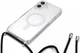 Apple iPhone 16 Hoesje MagSafe Schokbestendig met Koord Transparant afbeelding 11