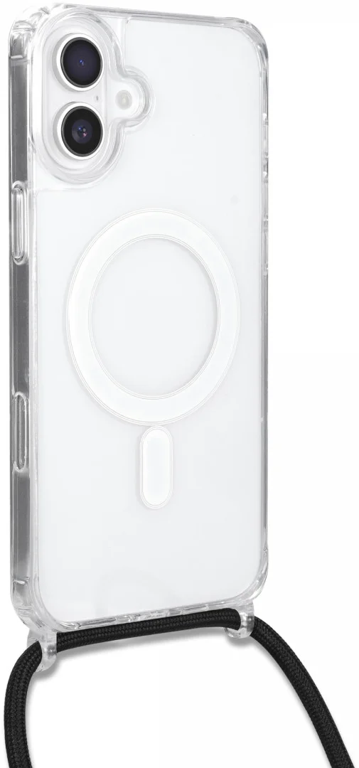 Apple iPhone 16 Plus Hoesje MagSafe Schokbestendig met Koord Transparant afbeelding 10