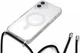 Apple iPhone 16 Plus Hoesje MagSafe Schokbestendig met Koord Transparant afbeelding 13