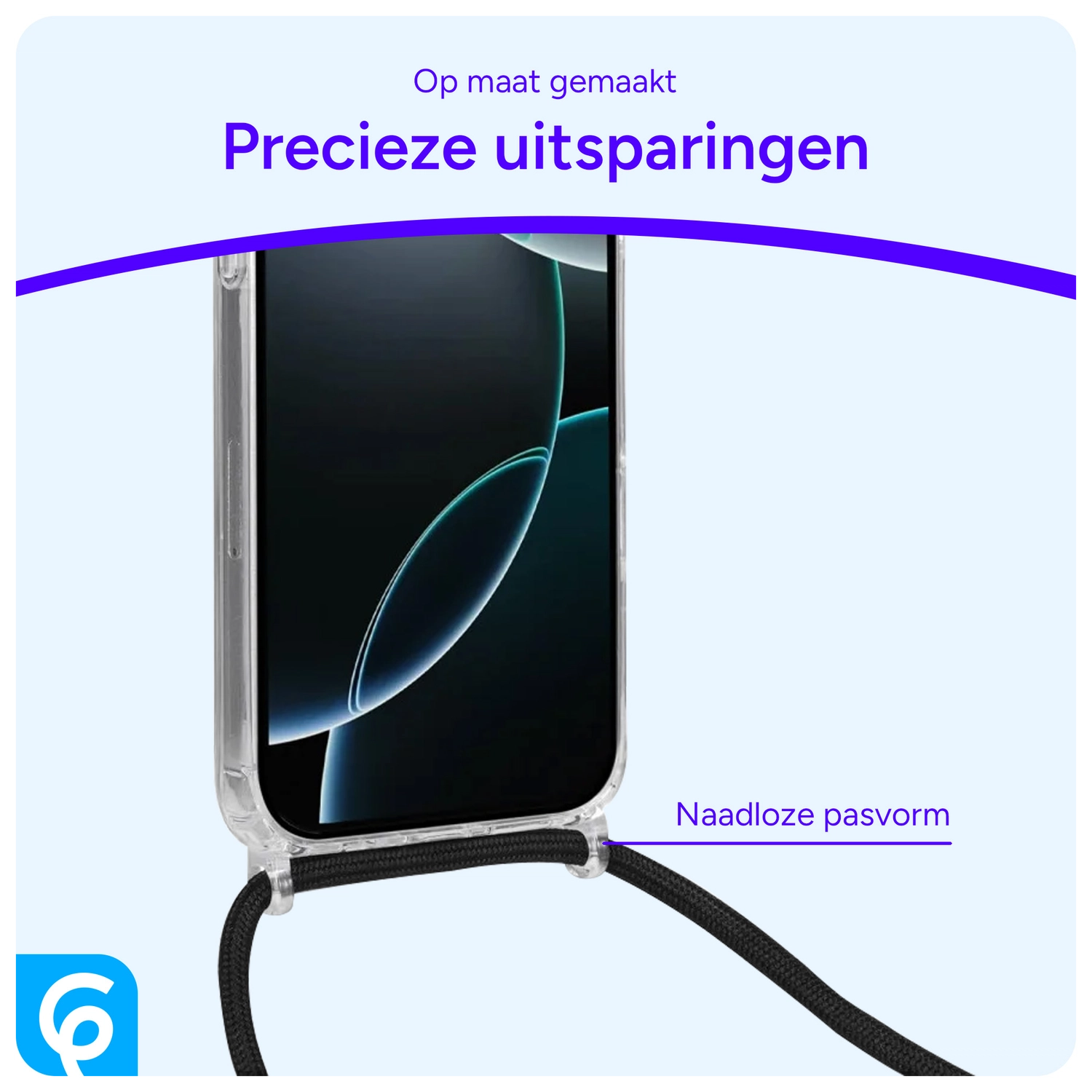 Apple iPhone 16 Pro Hoesje MagSafe Schokbestendig met Koord Transparant afbeelding 5